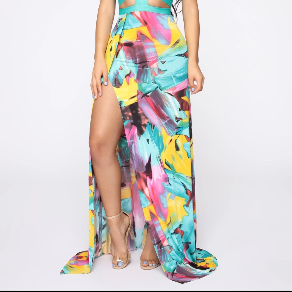 Multi color maxi dress